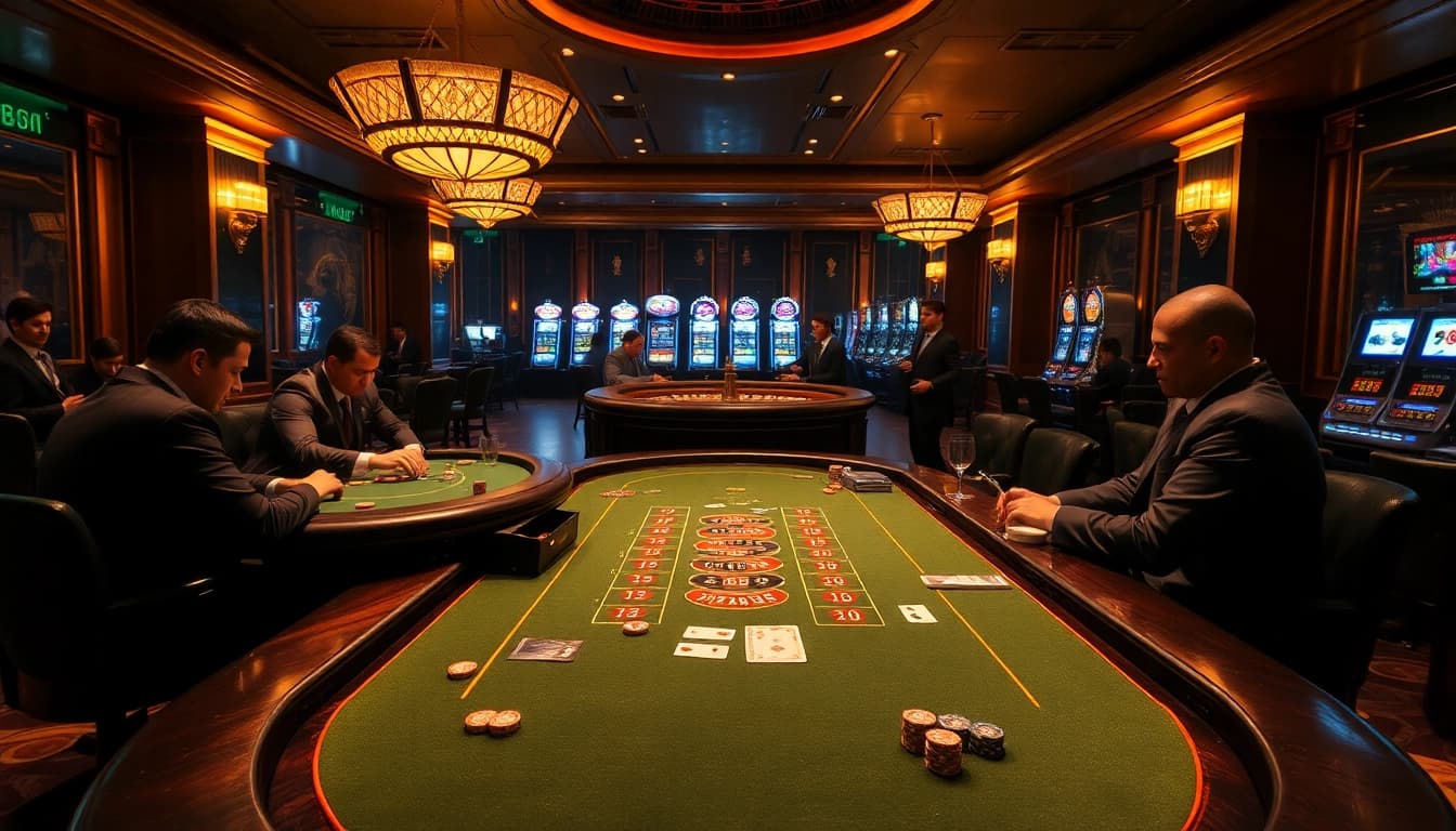 Experience MK 8's intense poker atmosphere with upscale tables and vibrant gameplay.