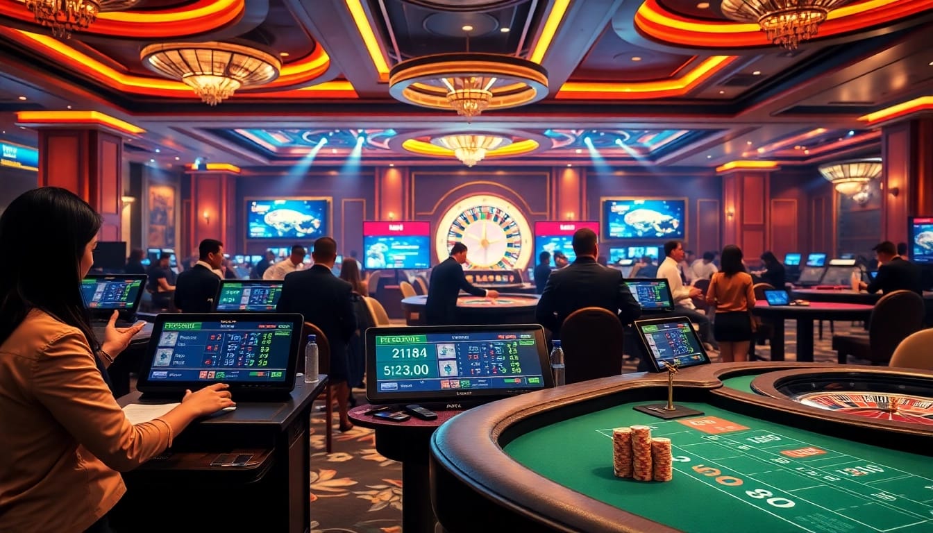 Experience the thrill of tylebongda kèo nhà cái at an upscale casino betting table.