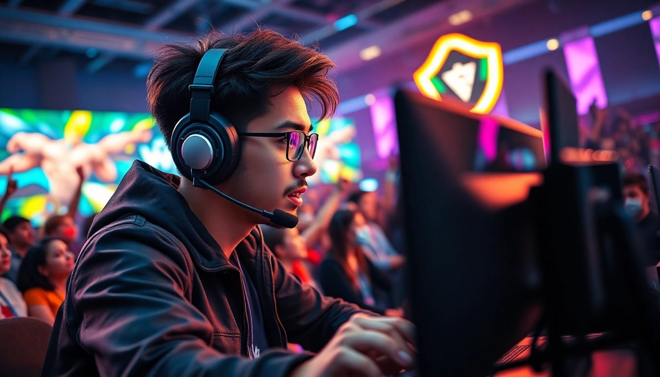 Permainan qq macan game yang seru dengan gamer fokus di tengah aksi penuh warna