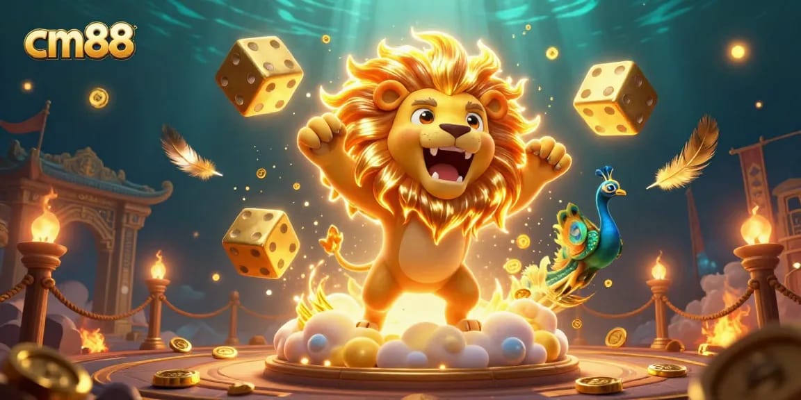 Experience exhilarating gameplay at cm88 with a vibrant 3D illustration showcasing dynamic casino action.