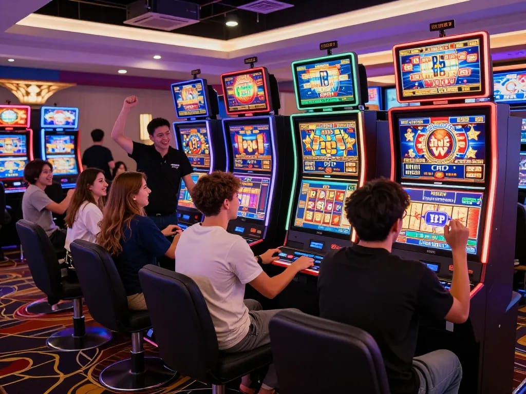 Exciting online gaming scene at Zeus138 showcasing players enjoying slot gacor.
