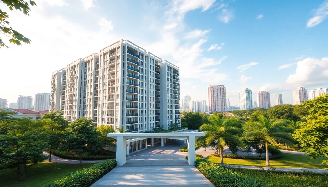 View of the Tampines St 95 EC showcasing modern design and vibrant surroundings.