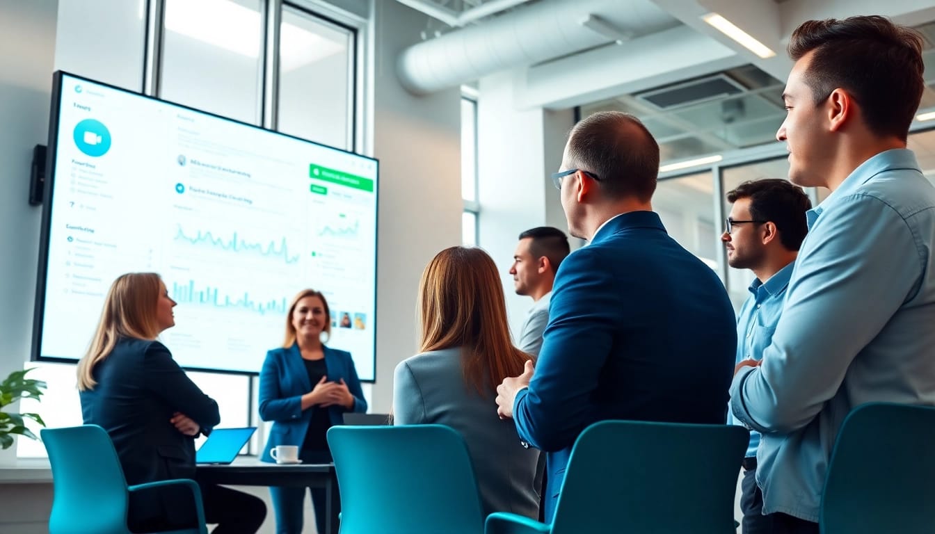 Engage users with follow in dm strategy during a lively marketing meeting.