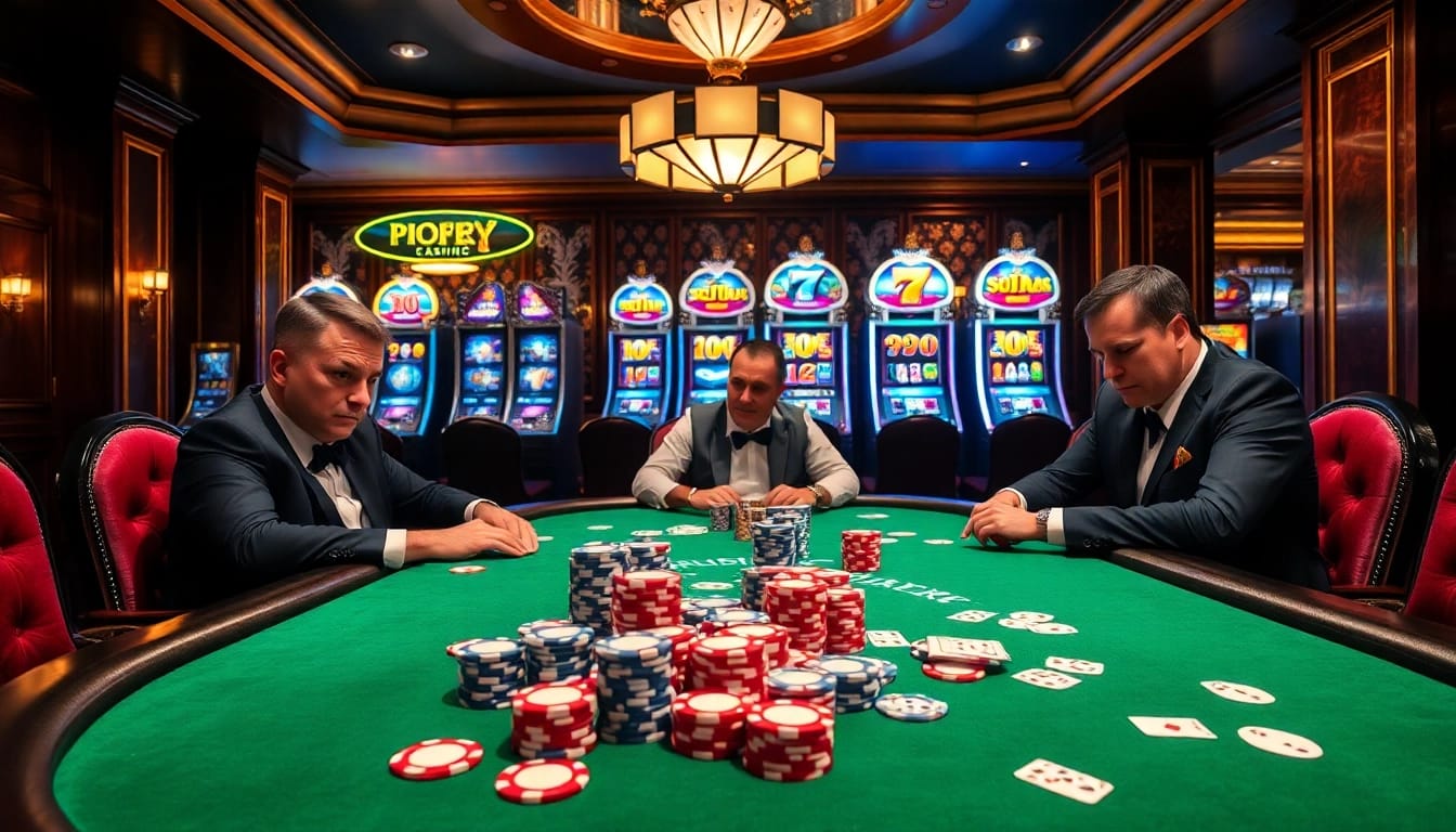 Engage in high-stakes poker at 88i, featuring elegant tables and vibrant chips.
