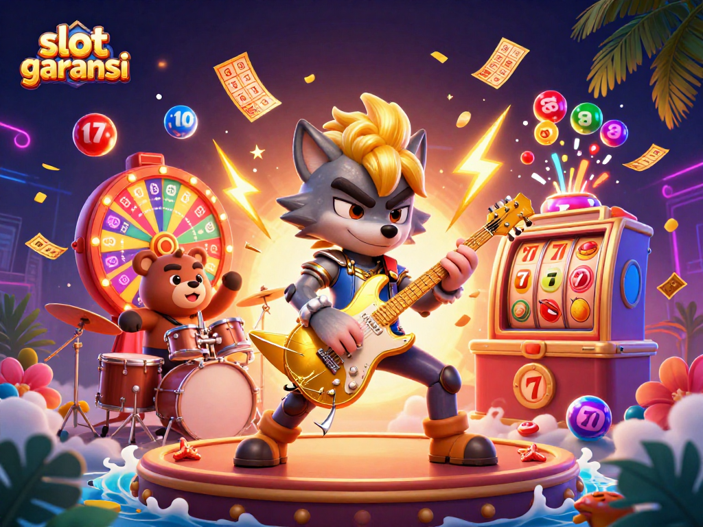 Experience high-energy "slot garansi" thrills with dynamic lottery balls and vibrant casino action.