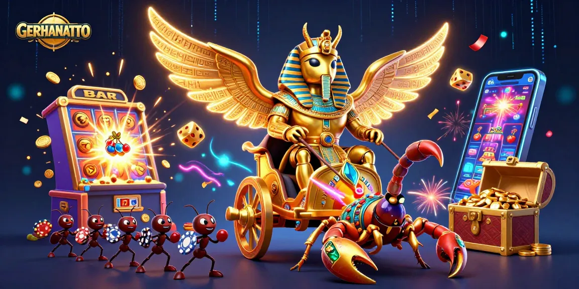 Menangkan jackpot di GERHANATOTO dengan ilustrasi kasino yang memukau, penuh dengan simbol keberuntungan.