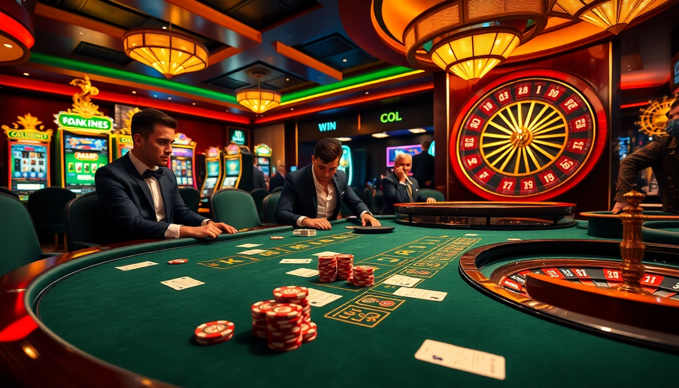 Experience the thrill of a KK win at an upscale casino with vibrant tables and engaging gameplay.