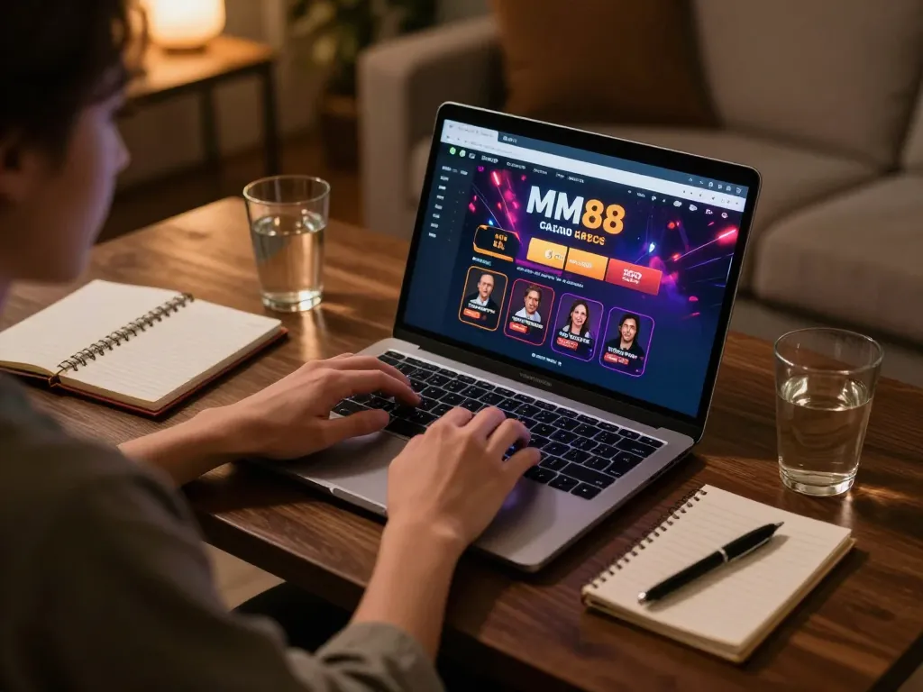 Engaging online gaming moment with MM88 interface, showcasing strategic gameplay setup.