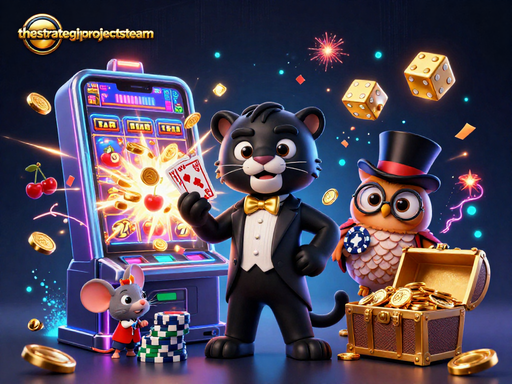 Experience thrilling gameplay with thestrategicprojectsteam's vibrant casino scene showcasing vibrant characters and action.