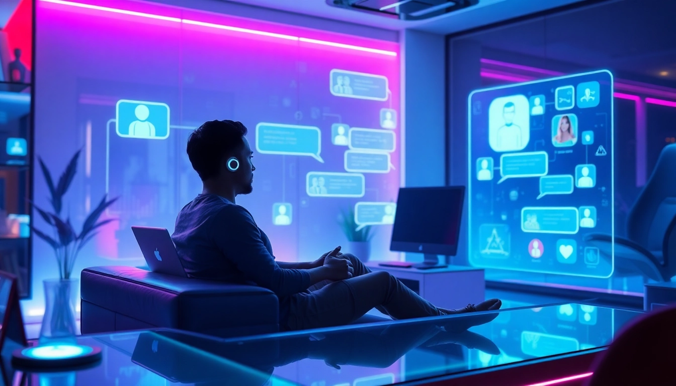 Experience the future of porn ai chat with an immersive digital conversation interface.