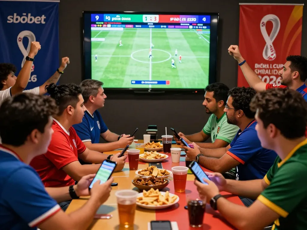 Penggemar menikmati pengalaman taruhan langsung sbobet piala dunia selama Piala Dunia 2026.