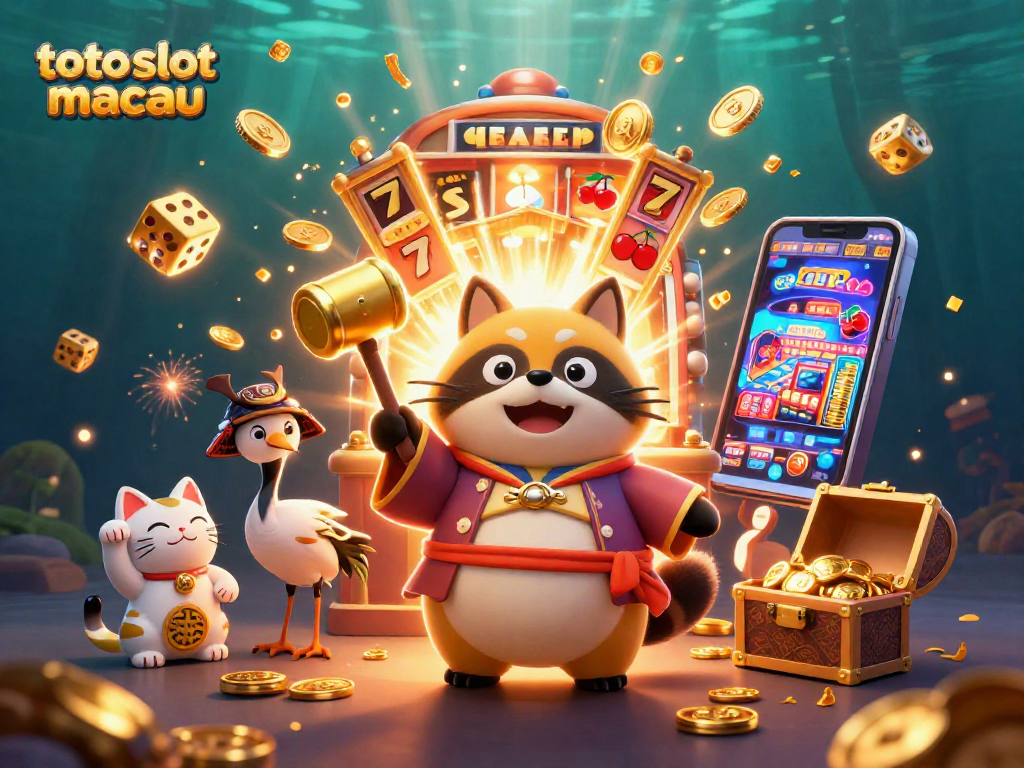 Experience thrilling wins with toto slot macau in an engaging 3D casino illustration.