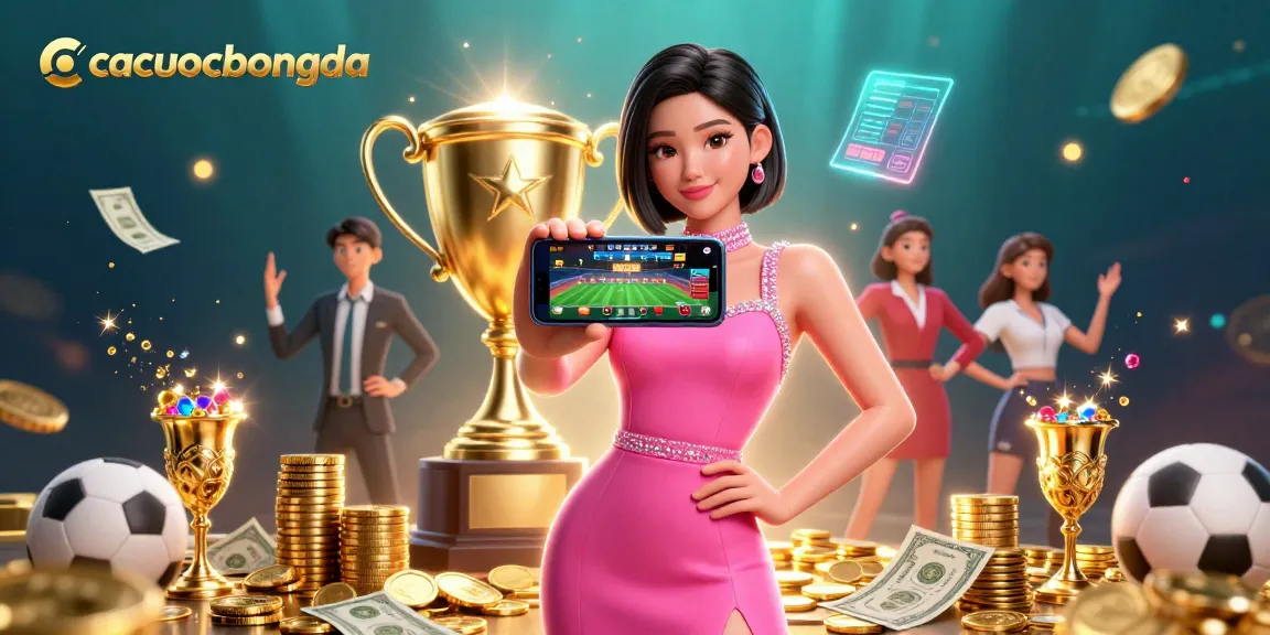 Experience the excitement of cacuocbongda sports betting with vibrant imagery and dynamic elements.
