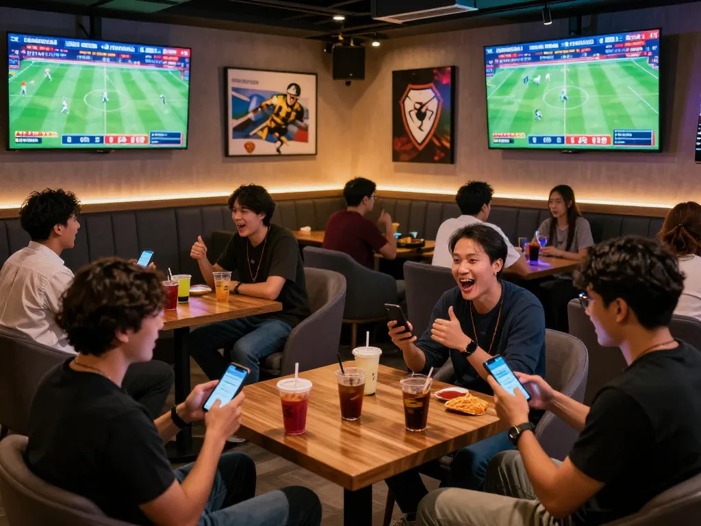 BONGDALU fans engaged in live sports betting, cheering on their teams with excitement