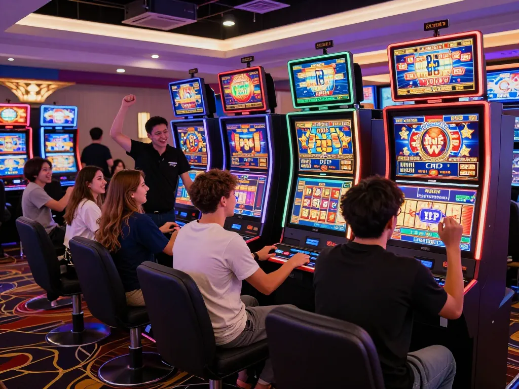 Exciting online gaming scene at Zeus138 showcasing players enjoying slot gacor.