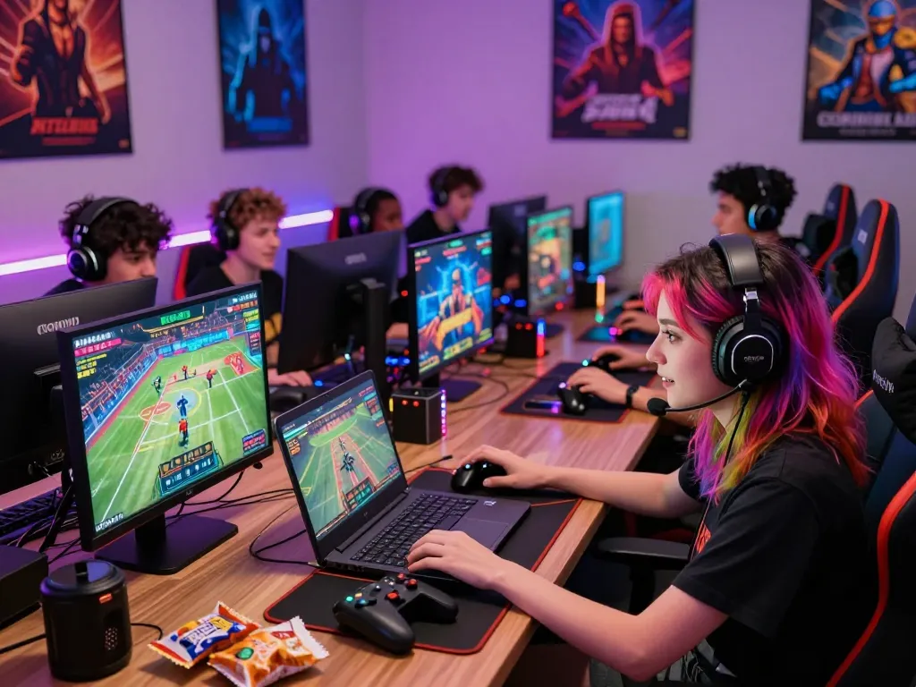 Gen Z players engaged in interactive NK88 gaming experience with live casino games and sports events.