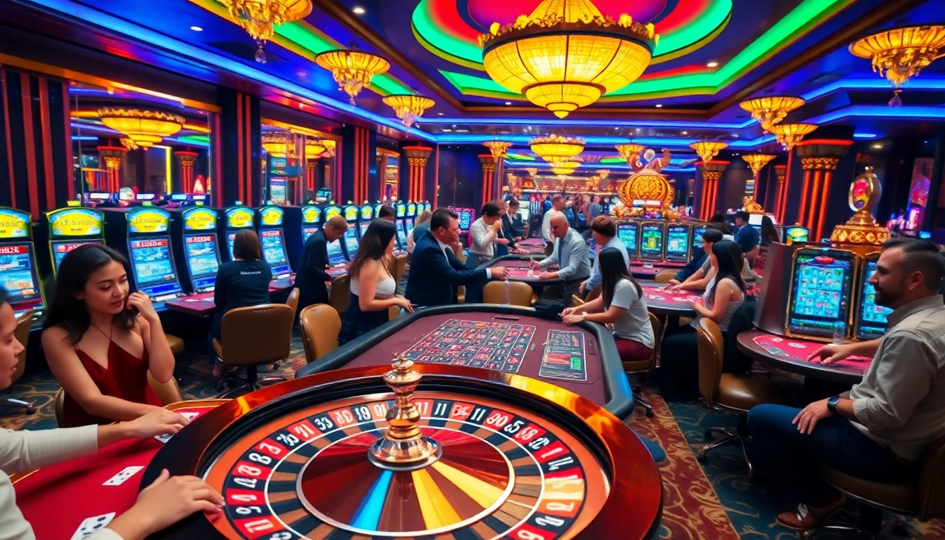 Experience thrilling gameplay at https://www.jl55.app/ with an exciting casino atmosphere featuring roulette and vibrant players.