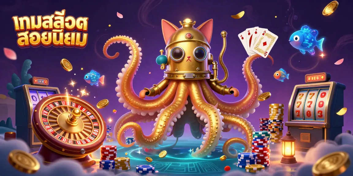 Play thrilling เกมสล็อตยอดนิยม as a colossal kraken and diving cat navigate a treasure-filled ocean.