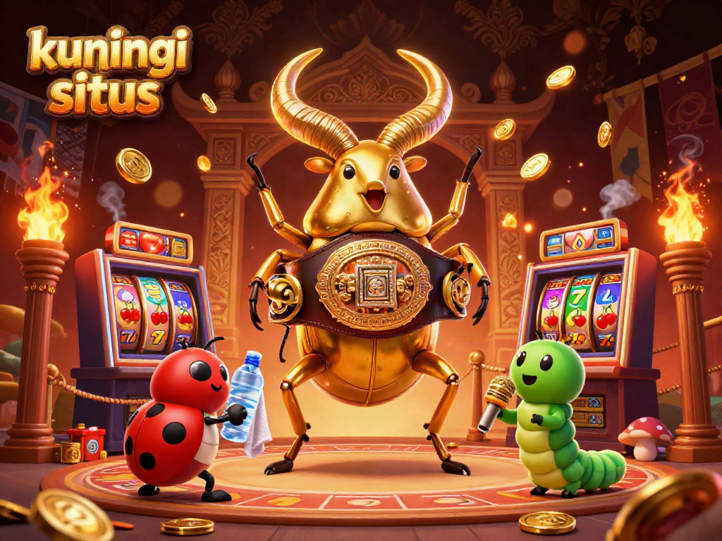 Kunjungi situs untuk melihat ilustrasi kasino penuh warna dengan karakter slot yang menarik.