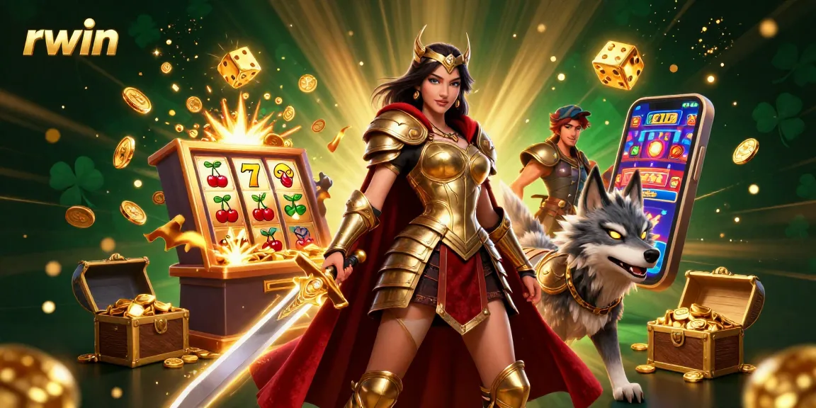 rwin immerses players in a vibrant casino world filled with jackpots, spinning reels, and golden treasures.