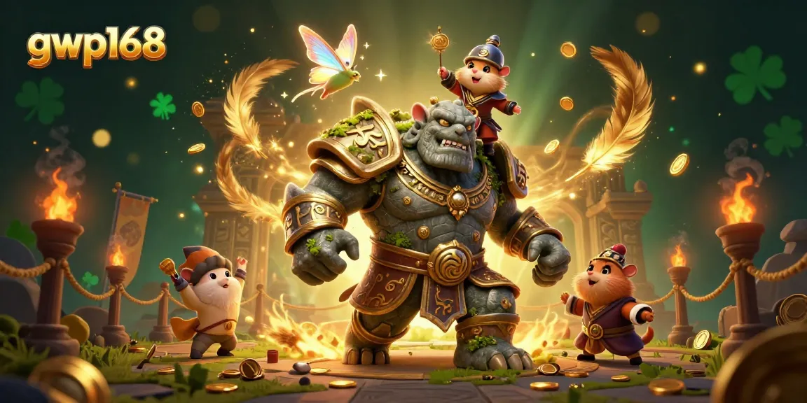GWP168 mengundang pemain ke arena permainan menarik dengan golem penjaga dan peri sihir.