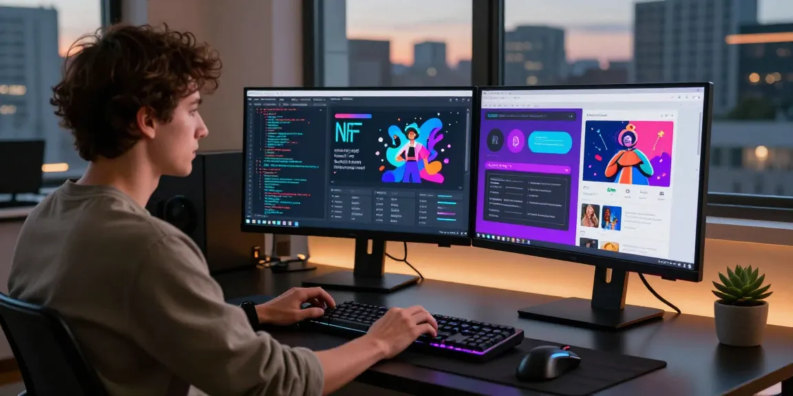 Explore the vibrant world of nsfw ai with a coder customizing engaging digital characters in a modern workspace.