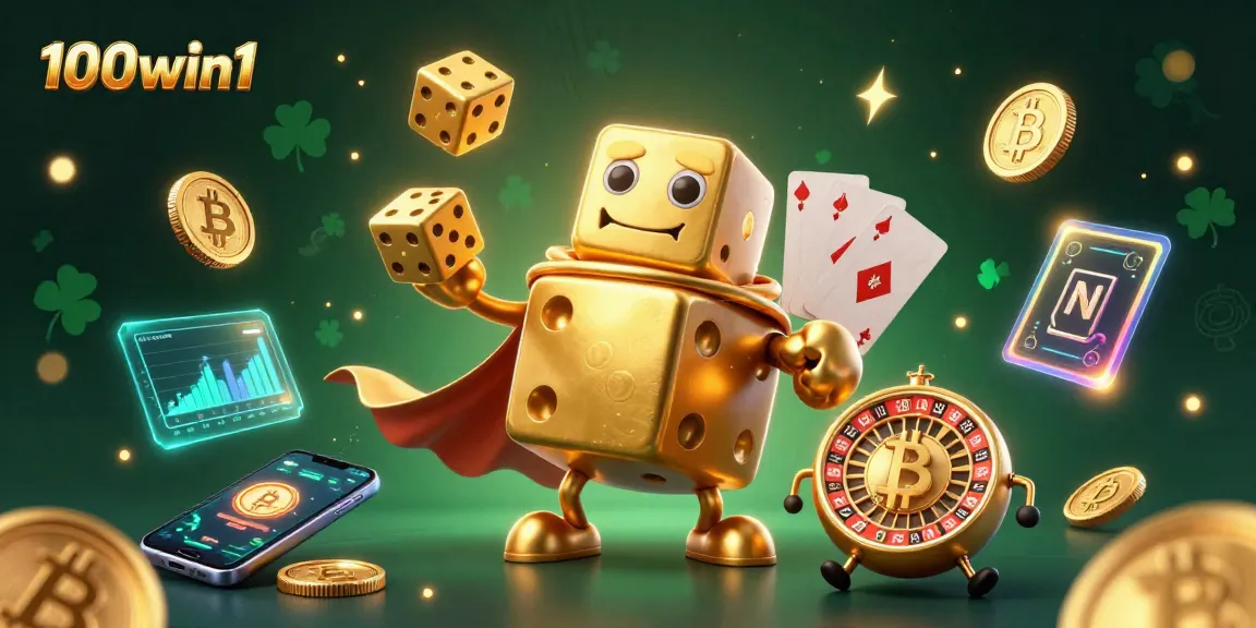 Engage in thrilling gameplay with 100win1's dazzling casino world of golden dice and crypto coins.