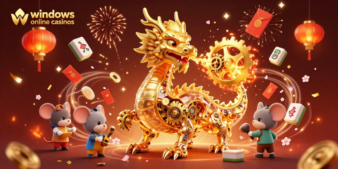 Experience the excitement of windows online casinos with vibrant 3D casino-themed illustration.