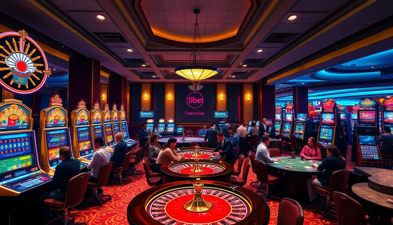 Experience the excitement of gambling at https://11betn.com/ with luxurious casino tables and vibrant gaming scenes.