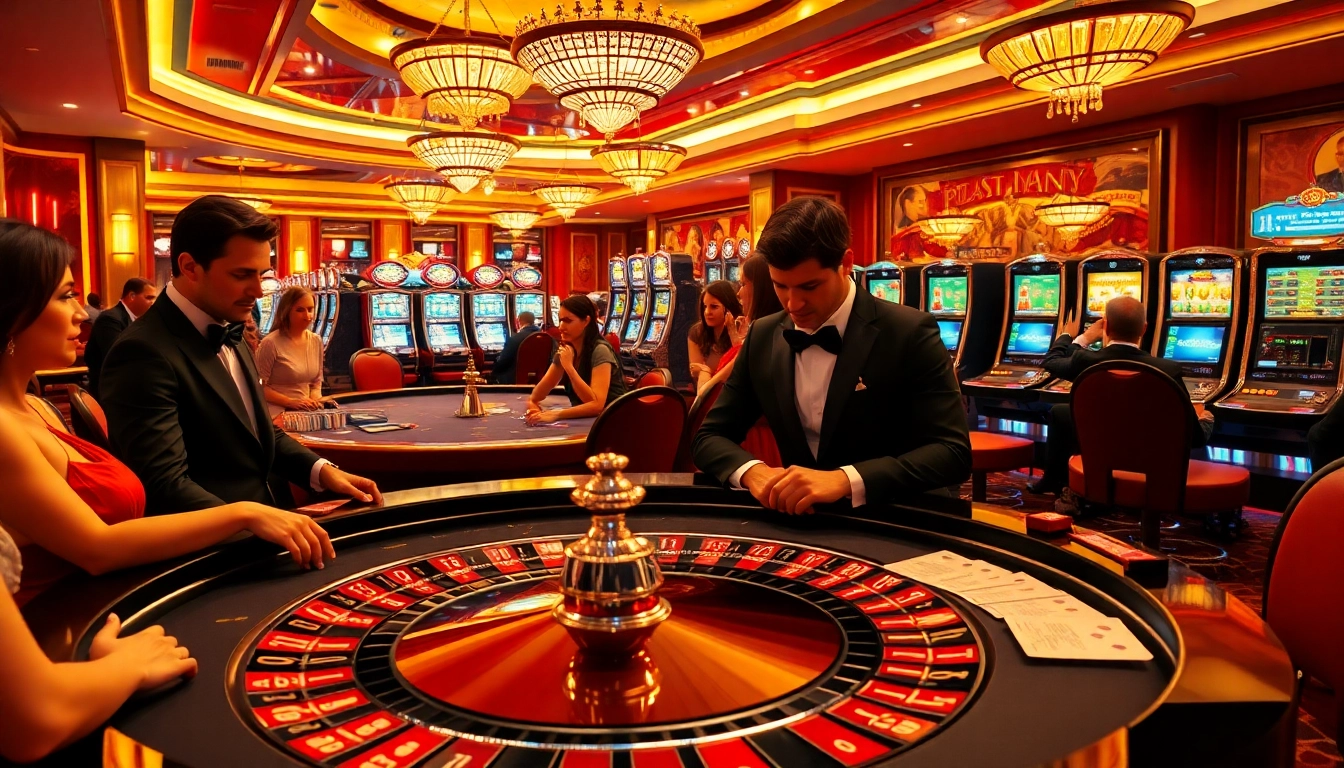 Enjoy a thrilling game at https://ok8386.sh/ with vibrant casino visuals of roulette and poker tables.