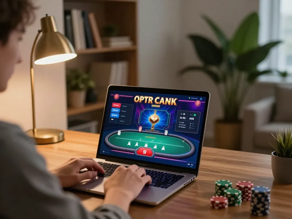Engaging online gaming session at lucky88 with user strategizing on a poker game interface.
