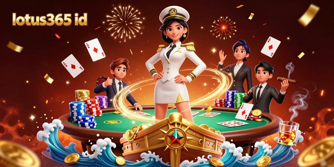 Experience seamless betting with lotus365 id in a vibrant, dynamic casino-themed illustration.