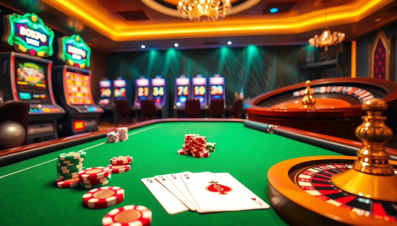 Experience the thrill of winning at https://ax88.com.de/ with vibrant poker chips on a luxurious casino table.