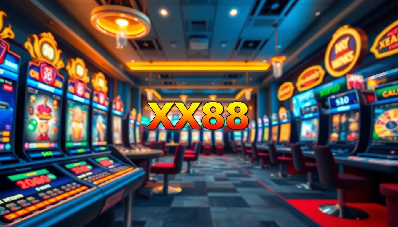 Experience the thrilling gaming atmosphere of XX88 with vibrant interfaces showcasing diverse betting options.