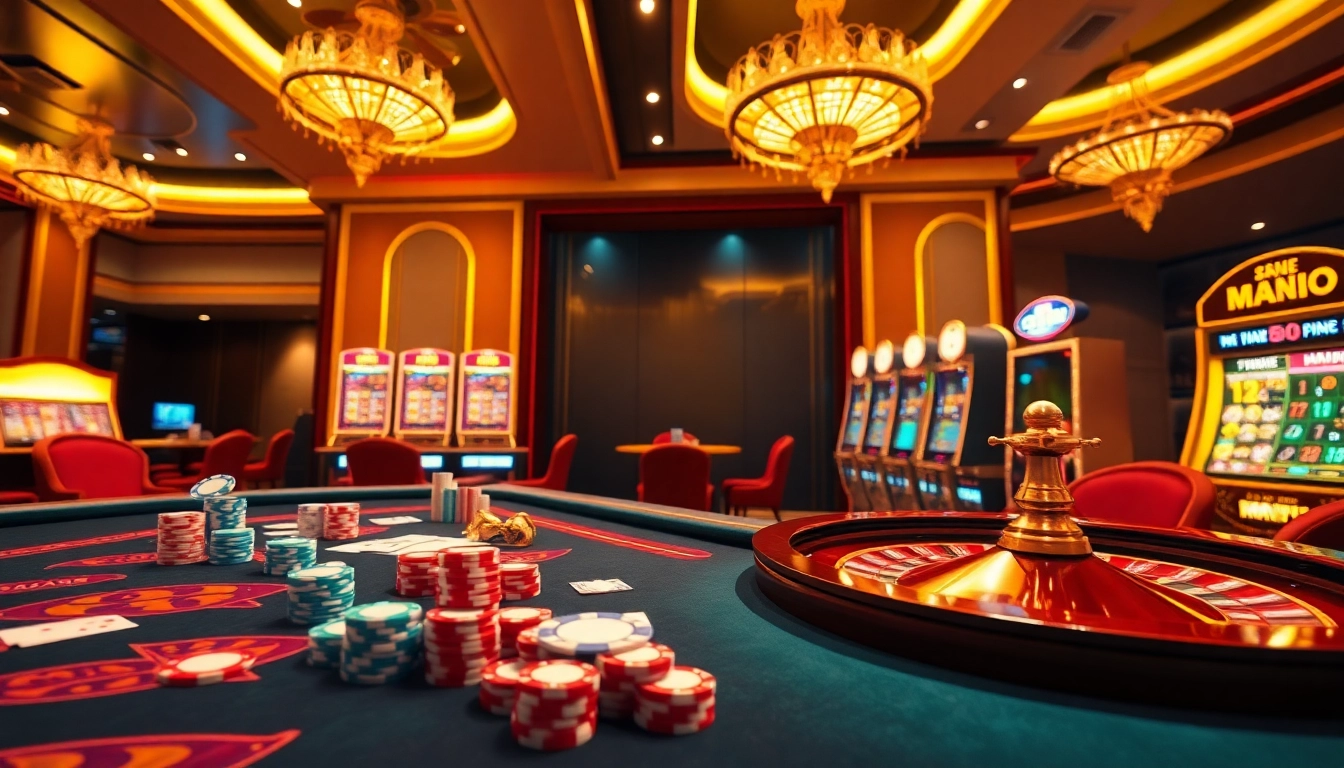 Experience the excitement of betting at nhà cái Man88 with vibrant casino visuals.