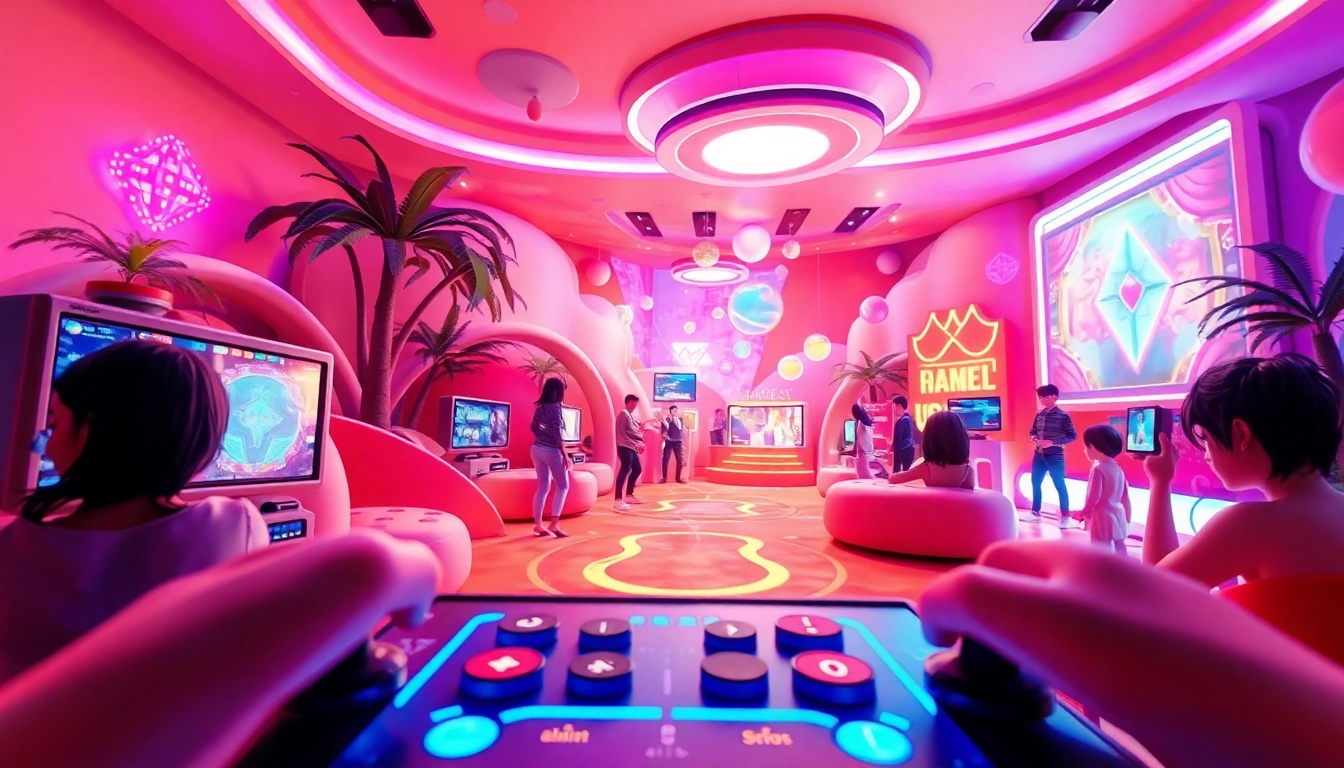 Vibrant sex game environment showcasing animated characters and interactive gameplay elements.