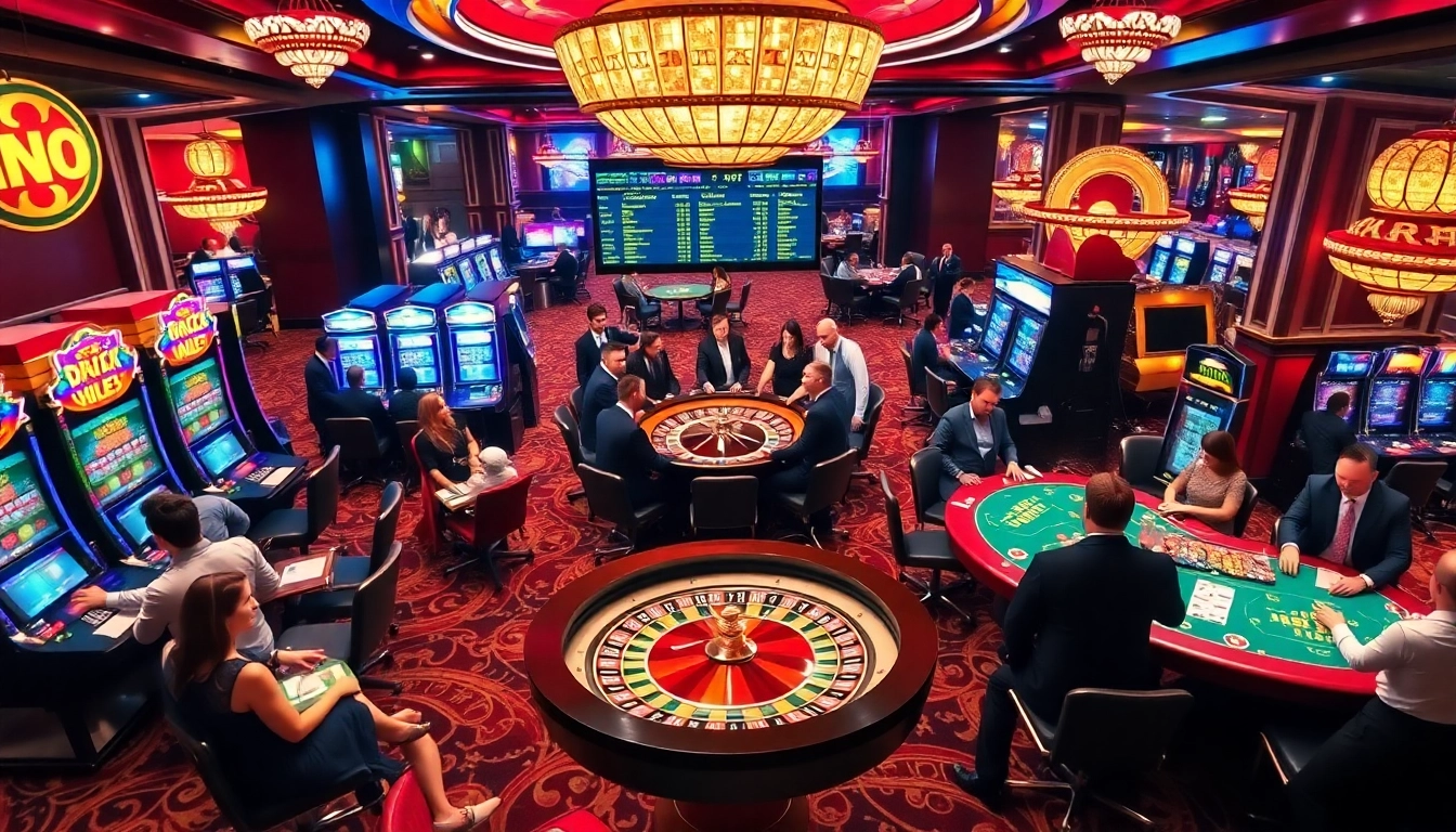 Experience the excitement of ABC8 with players enjoying diverse gambling activities, interactive casino games, and vibrant atmospheres.