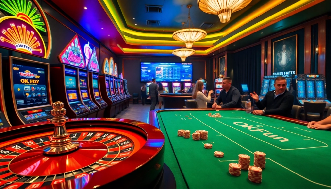 Experience the thrill of OKFUN casino with exciting games and vibrant atmosphere.