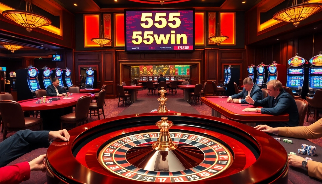 Experience the thrill of winning with 555 win at a luxurious casino setting.