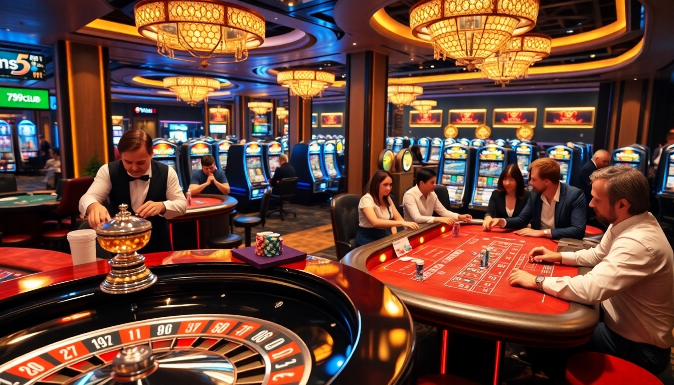 Players enjoying various games at 789club casino, including poker and slots.