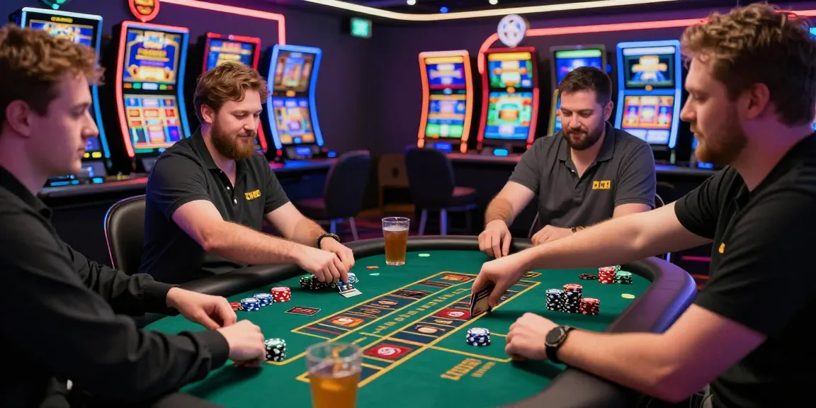 Engaging scene of players enjoying credit card casinos UK experience with vibrant atmosphere and exciting games.
